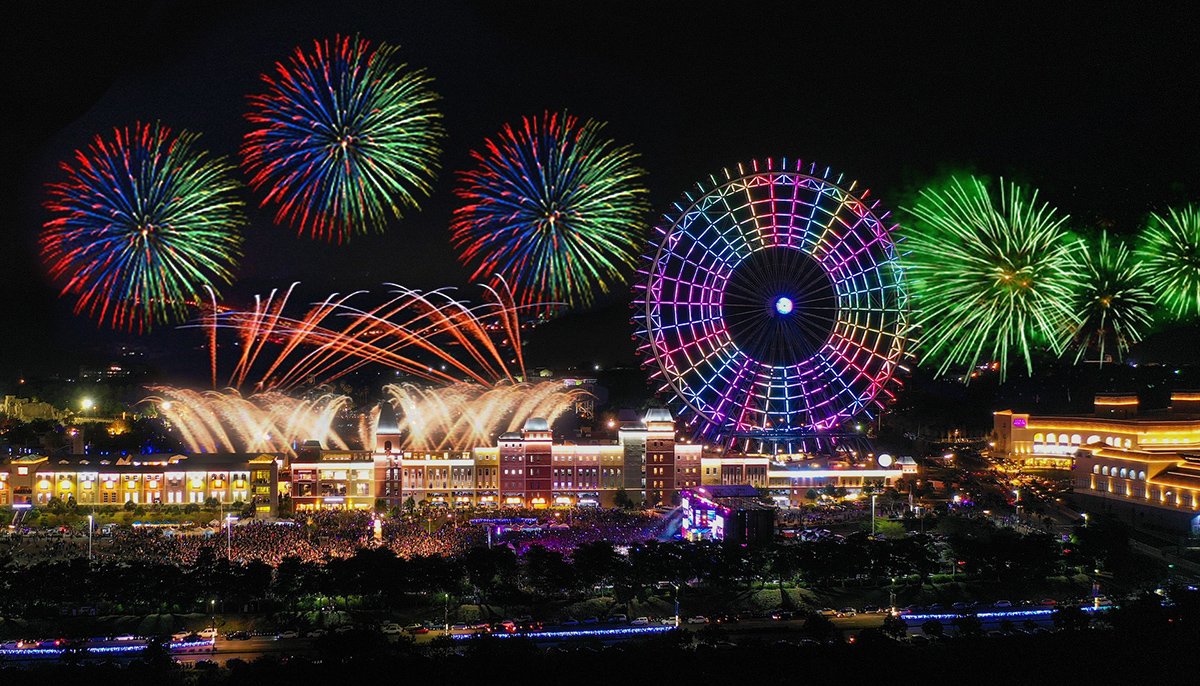 麗寶跨年連辦兩天，將施放近6000發煙火，兩場共計十分鐘長度、三大主題