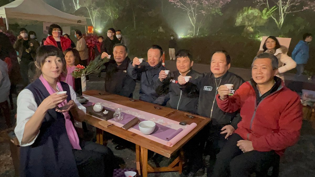 阿里山的溫度季 石棹「春櫻夜」開跑 櫻你而在 茶香四溢