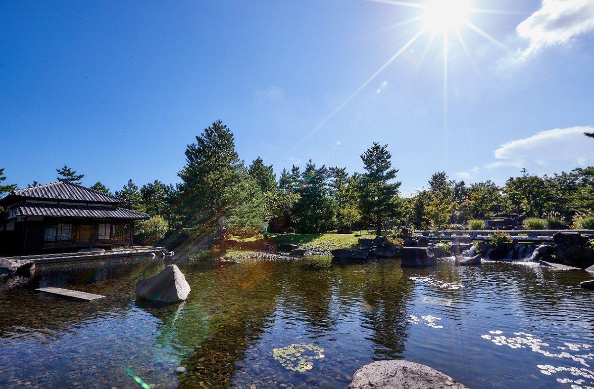 二子玉川公園內的日式庭園「歸真園」。（照片提供：TCVB）