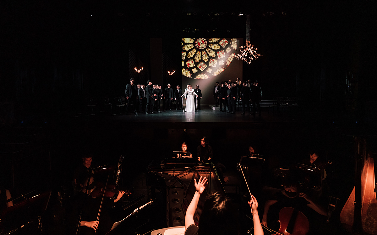 前國家交響樂團駐團指揮張尹芳及劇場導演鴻鴻攜手國內聲樂家、NTT歌劇合唱團，以室內樂編制重現2021年歌劇院製作之巴黎版《唐懷瑟》。(攝影：陳建豪）