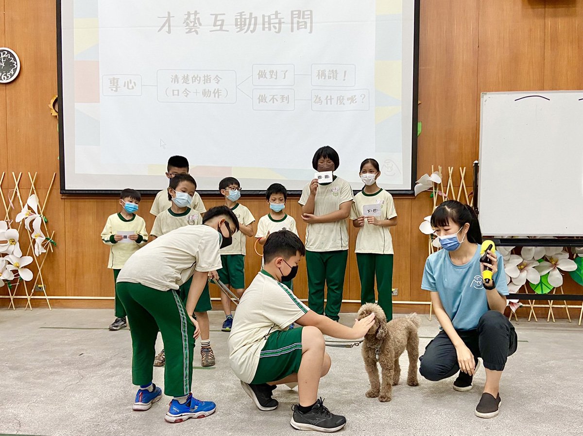 台中動保深度教育圓滿落幕 療癒犬助教打開孩子心扉 3 在療癒犬的陪伴下-將愛護動物-尊重生命的理念深化在孩子們心中