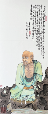 葉時昌博士藝術之路《70回眸》畫展 科博館藝術廊道元月亮麗登場 4 2023新作「大迦葉尊者」