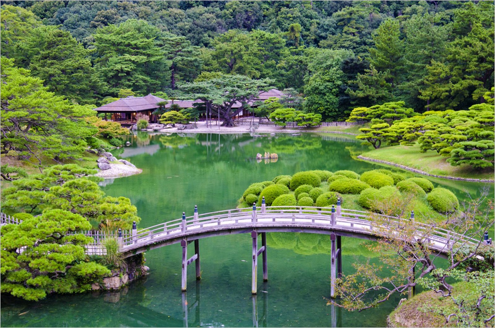 栗林公園 中華航空飛高松 1