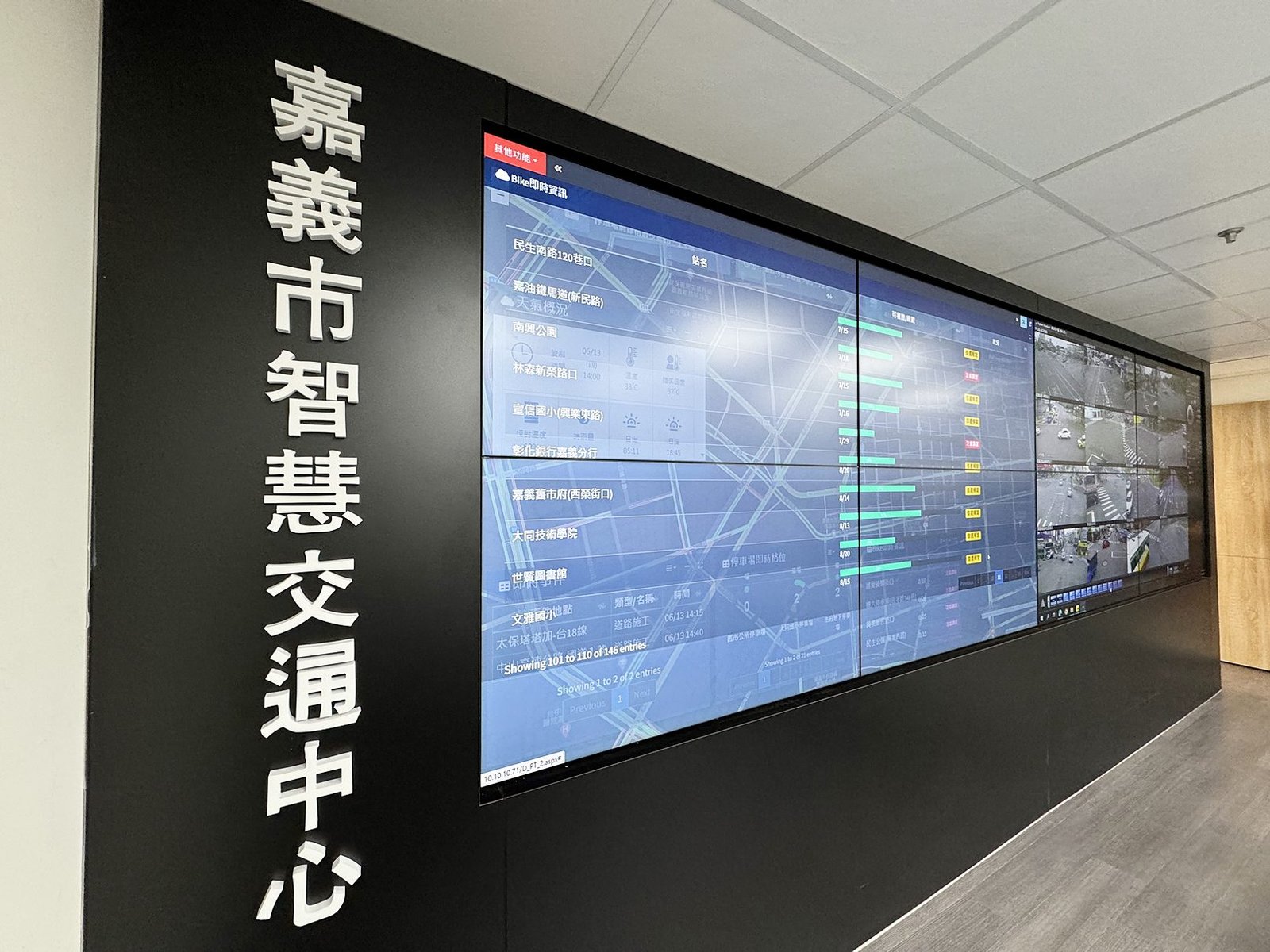 嘉義市推智慧治理 市長黃敏惠視察交通控制中心及西市場改造 2 0 嘉義市智慧交通中心