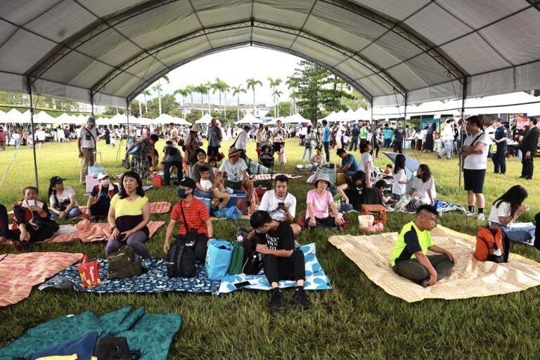 財團法人千禧龍青年基金會在中興新村親情公園舉辦的第二屆「菁音」草地音樂祭