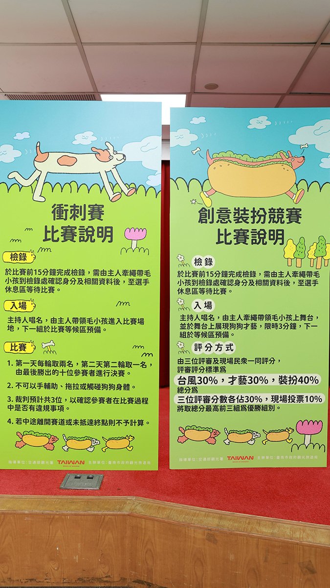 2025虎頭埤水與綠第一屆熱狗盃寵物競賽 3 第一屆熱狗盃比賽說明解說牌 0